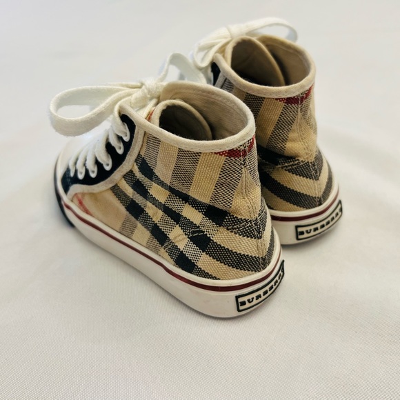 Burberry Unisex Check high top sneakers-100% Authentic BURBERRY - Picture 12 of 16